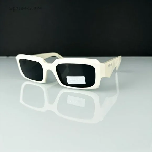 Prada PR27ZS 17K08Z Sunglasses Talc White Dark Grey Unisex  display picture 2